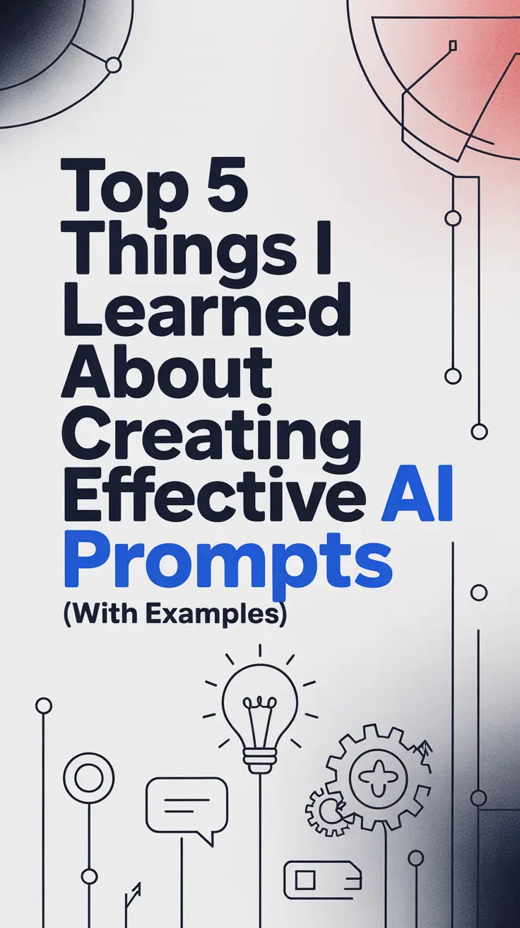 Top 5 Things I Learned About Creating Effective AI Prompts (With Examples)